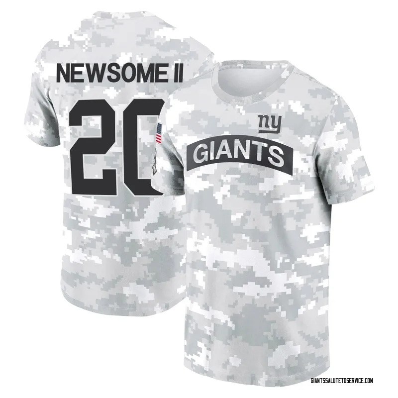 Men's Greg Newsome II New York Giants Camo Arctic 2024 Salute to Service Performance T-Shirt