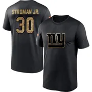 Men's Greg Stroman Jr. New York Giants Black 2020 Salute To Service Performance T-Shirt