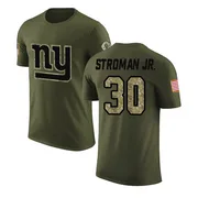Men's Greg Stroman Jr. New York Giants Legend Olive Salute to Service T-Shirt