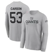 Men's Harry Carson New York Giants Gray 2024 Salute to Service Long Sleeve T-Shirt