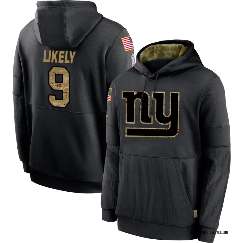 Men's Isaiah Likely New York Giants Black 2020 Salute to Service Sideline Performance Pullover Hoodie