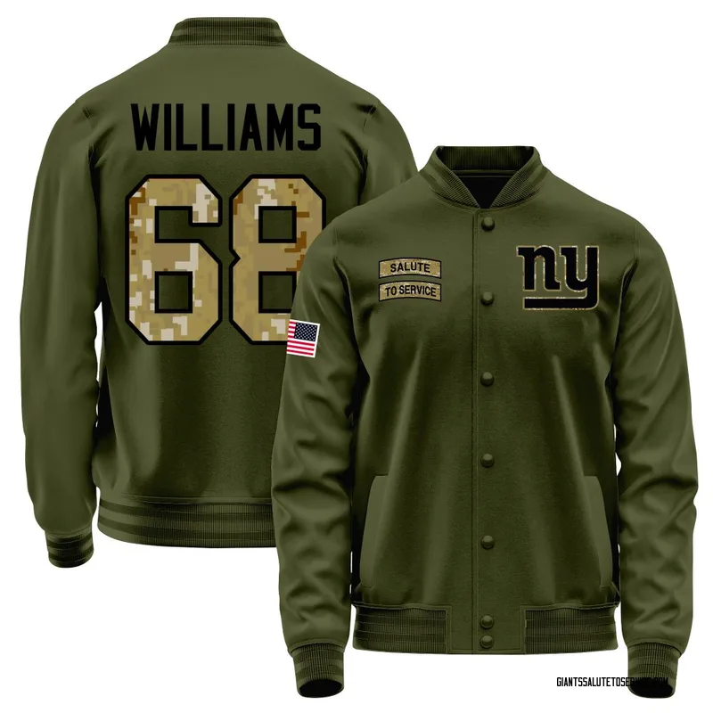 Men's Jaison Williams New York Giants Olive Salute to Service Sideline Performance Jacket