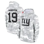 Men's Jameis Winston New York Giants Camo Arctic 2024 Salute to Service Club Fleece Pullover Hoodie