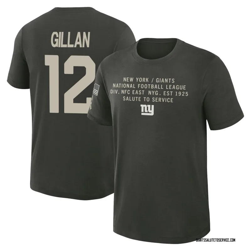 Men's Jamie Gillan New York Giants Green Dark/ 2025 Salute to Service Sideline Slub T-Shirt