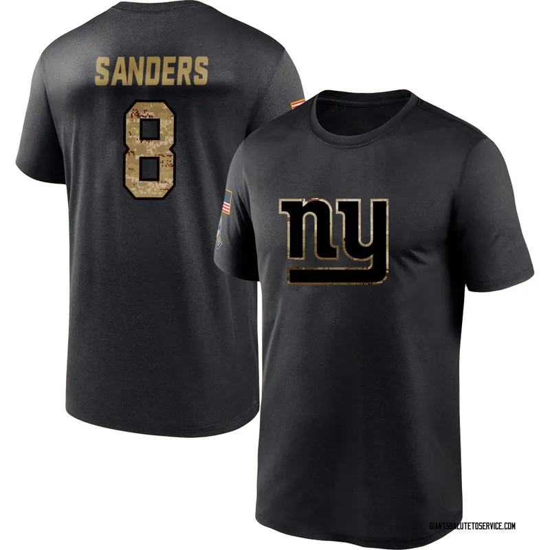 Men's Jason Sanders New York Giants Black 2020 Salute To Service Performance T-Shirt