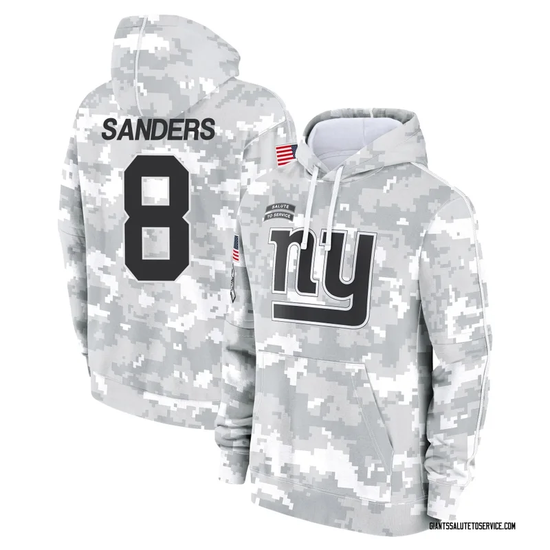Men's Jason Sanders New York Giants Camo Arctic 2024 Salute to Service Club Fleece Pullover Hoodie