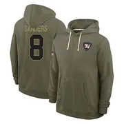 Men's Jason Sanders New York Giants Olive 2025 Salute to Service Hoodie