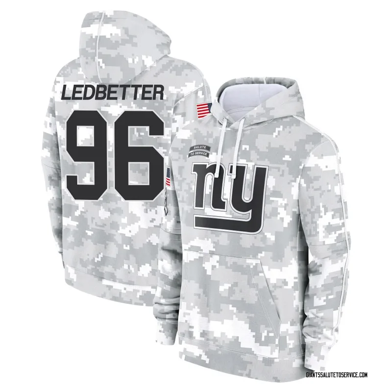 Men's Jeremiah Ledbetter New York Giants Camo Arctic 2024 Salute to Service Club Fleece Pullover Hoodie