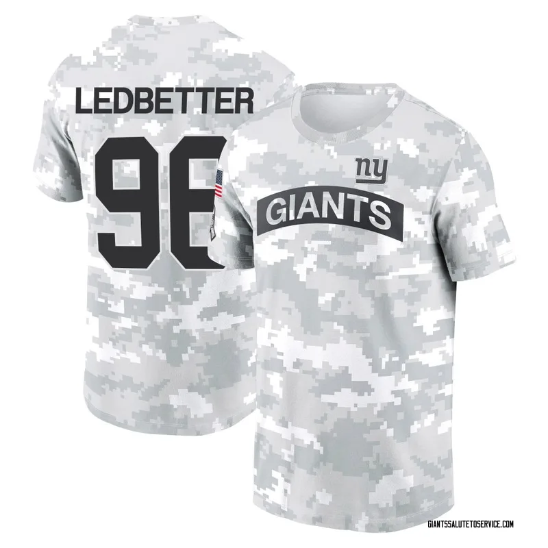 Men's Jeremiah Ledbetter New York Giants Camo Arctic 2024 Salute to Service Performance T-Shirt