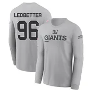 Men's Jeremiah Ledbetter New York Giants Gray 2024 Salute to Service Long Sleeve T-Shirt