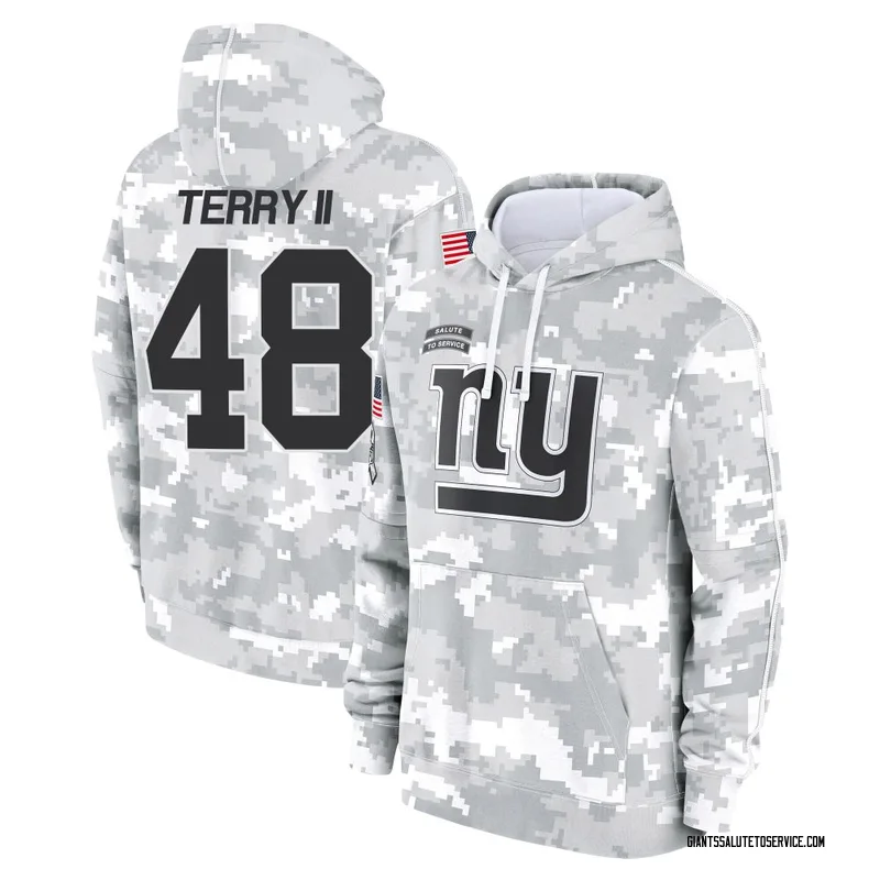 Men's Jermaine Terry II New York Giants Camo Arctic 2024 Salute to Service Club Fleece Pullover Hoodie