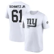 Men's John Michael Schmitz Jr. New York Giants Legend White 2024 Salute to Service Performance T-Shirt
