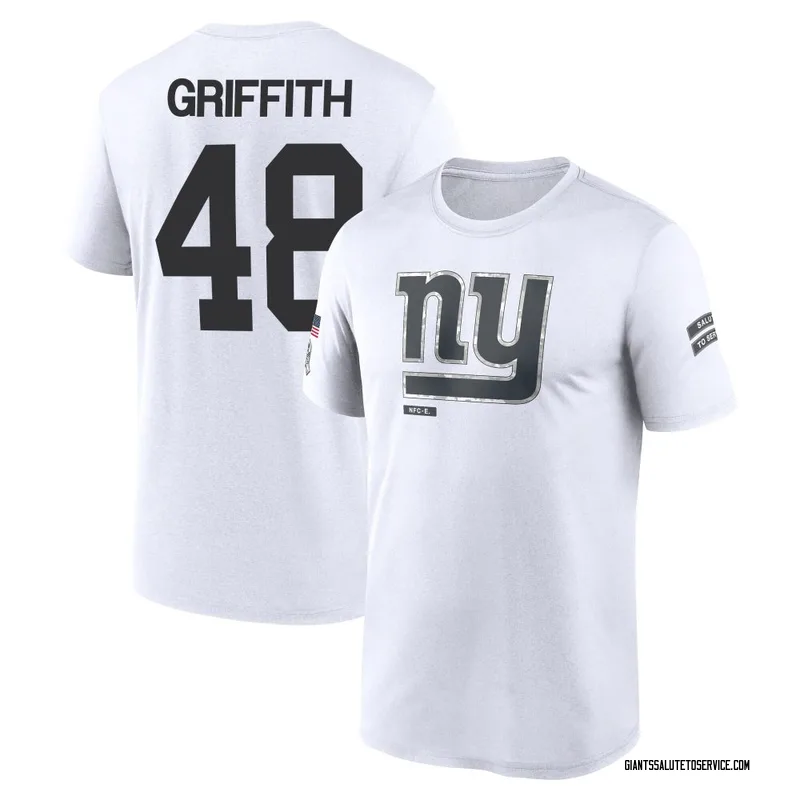 Men's Jonas Griffith New York Giants Legend White 2024 Salute to Service Performance T-Shirt
