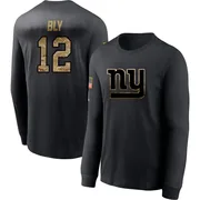 Men's Jordan Bly New York Giants Black 2020 Salute To Service Sideline Performance Long Sleeve T-Shirt