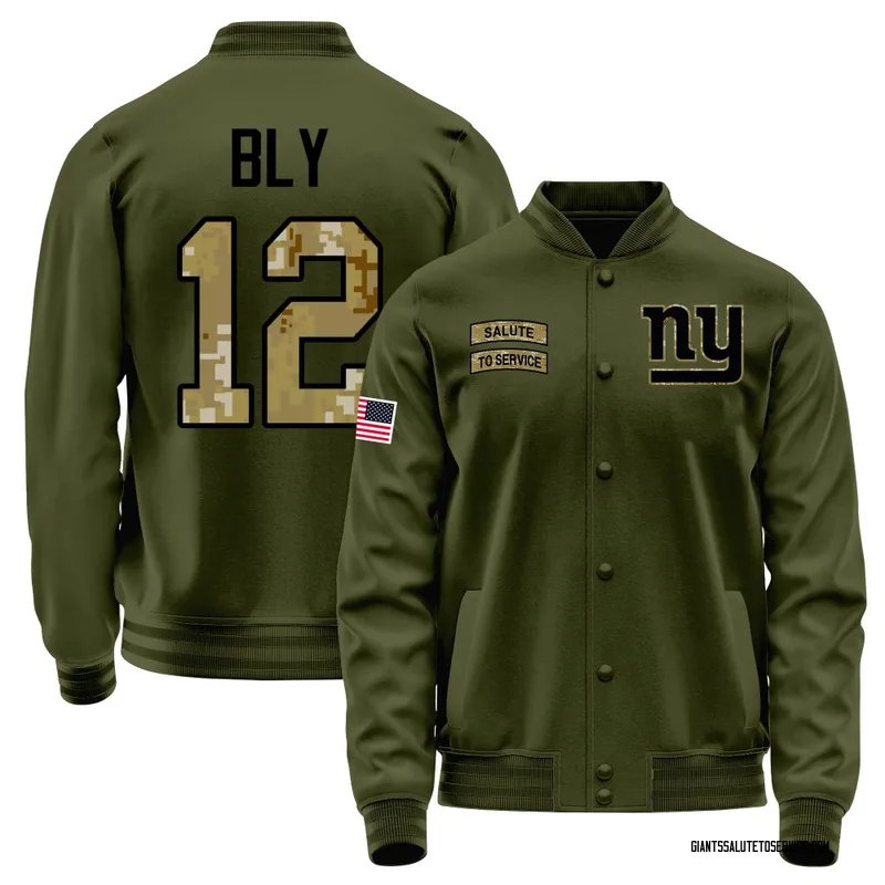 Men's Jordan Bly New York Giants Olive Salute to Service Sideline Performance Jacket