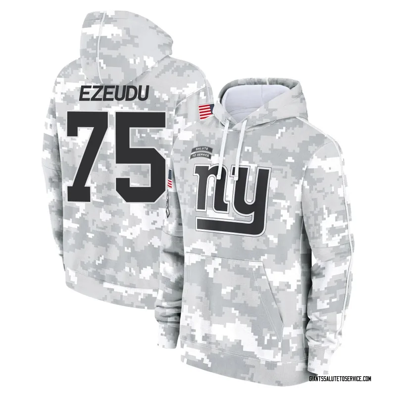 Men's Joshua Ezeudu New York Giants Camo Arctic 2024 Salute to Service Club Fleece Pullover Hoodie