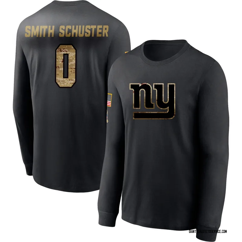 Men's JuJu Smith-Schuster New York Giants Black 2020 Salute To Service Sideline Performance Long Sleeve T-Shirt