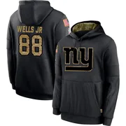 Men's Juice Wells Jr. New York Giants Black 2020 Salute to Service Sideline Performance Pullover Hoodie