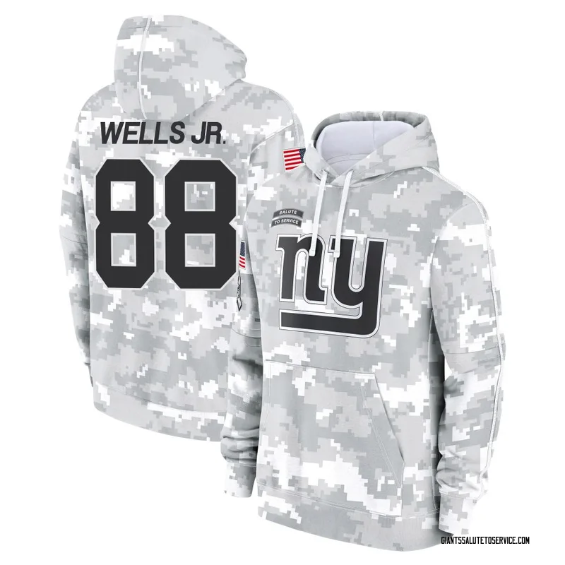 Men's Juice Wells Jr. New York Giants Camo Arctic 2024 Salute to Service Club Fleece Pullover Hoodie