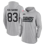 Men's Kalif Raymond New York Giants Gray 2024 Salute to Service Lightweight Performance Long Sleeve Hooded T-Shirt