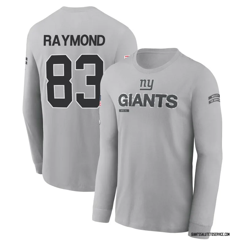 Men's Kalif Raymond New York Giants Gray 2024 Salute to Service Long Sleeve T-Shirt