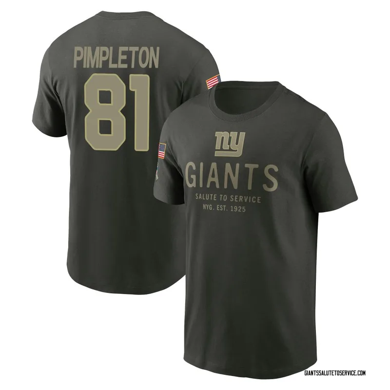 Men's Kalil Pimpleton New York Giants Green Forest/ 2025 Salute to Service Sideline Primary Edge T-Shirt