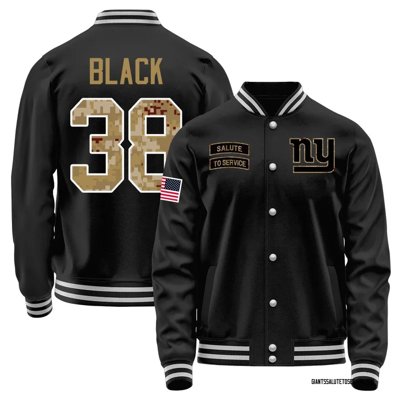 Men's Korie Black New York Giants Black Salute to Service Sideline Performance Jacket