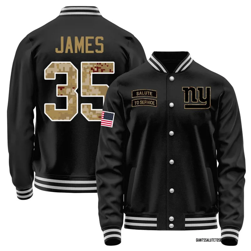 Men's LaMareon James New York Giants Black Salute to Service Sideline Performance Jacket