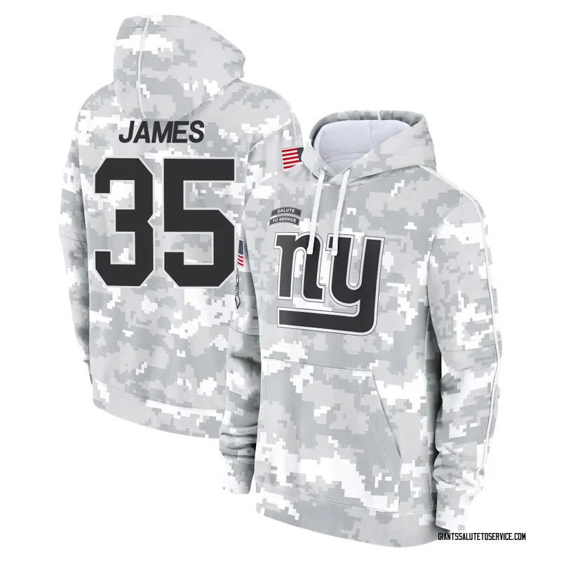 Men's LaMareon James New York Giants Camo Arctic 2024 Salute to Service Club Fleece Pullover Hoodie