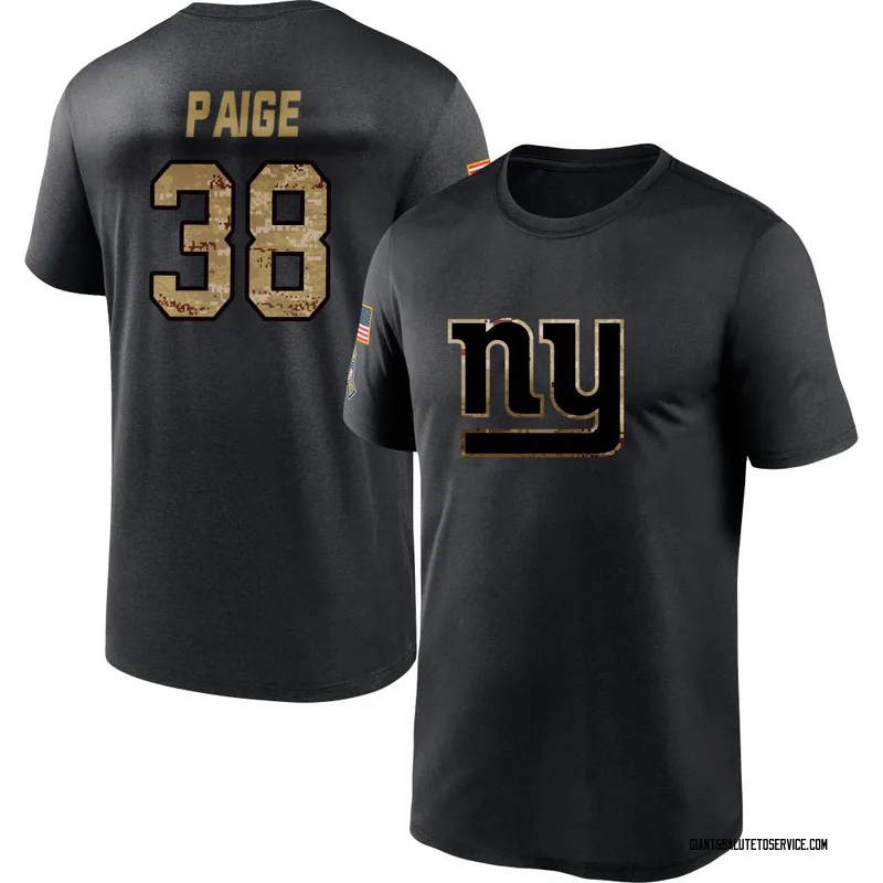 Men's Makari Paige New York Giants Black 2020 Salute To Service Performance T-Shirt