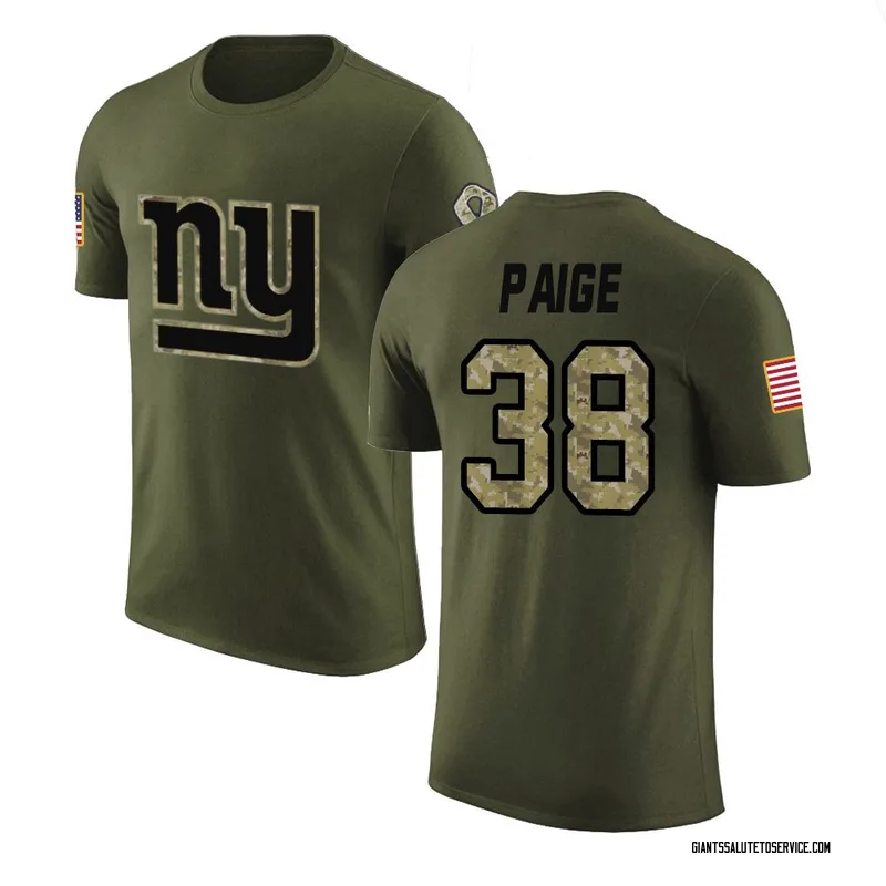 Men's Makari Paige New York Giants Legend Olive Salute to Service T-Shirt