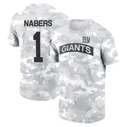 Men's Malik Nabers New York Giants Camo Arctic 2024 Salute to Service Performance T-Shirt