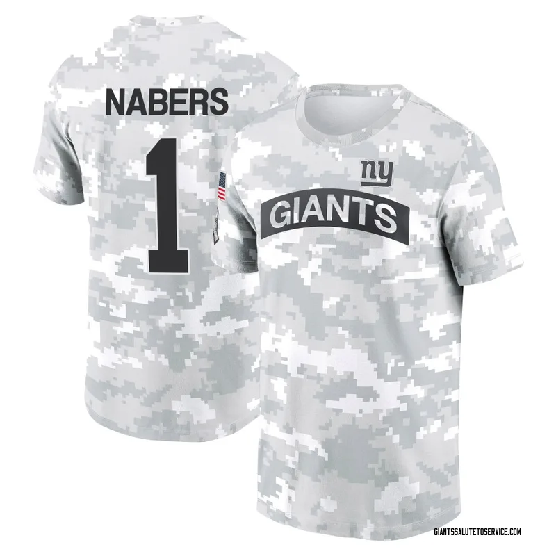 Men's Malik Nabers New York Giants Camo Arctic 2024 Salute to Service Performance T-Shirt