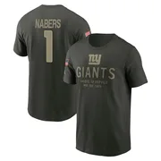 Men's Malik Nabers New York Giants Green Forest/ 2025 Salute to Service Sideline Primary Edge T-Shirt