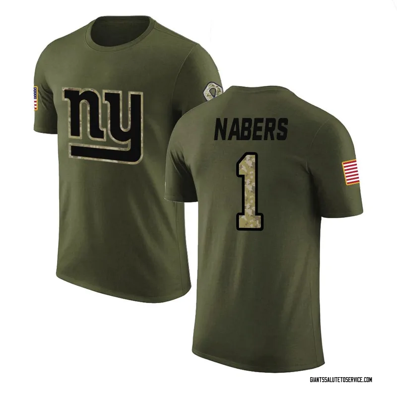 Men's Malik Nabers New York Giants Legend Olive Salute to Service T-Shirt