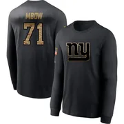 Men's Marcus Mbow New York Giants Black 2020 Salute To Service Sideline Performance Long Sleeve T-Shirt