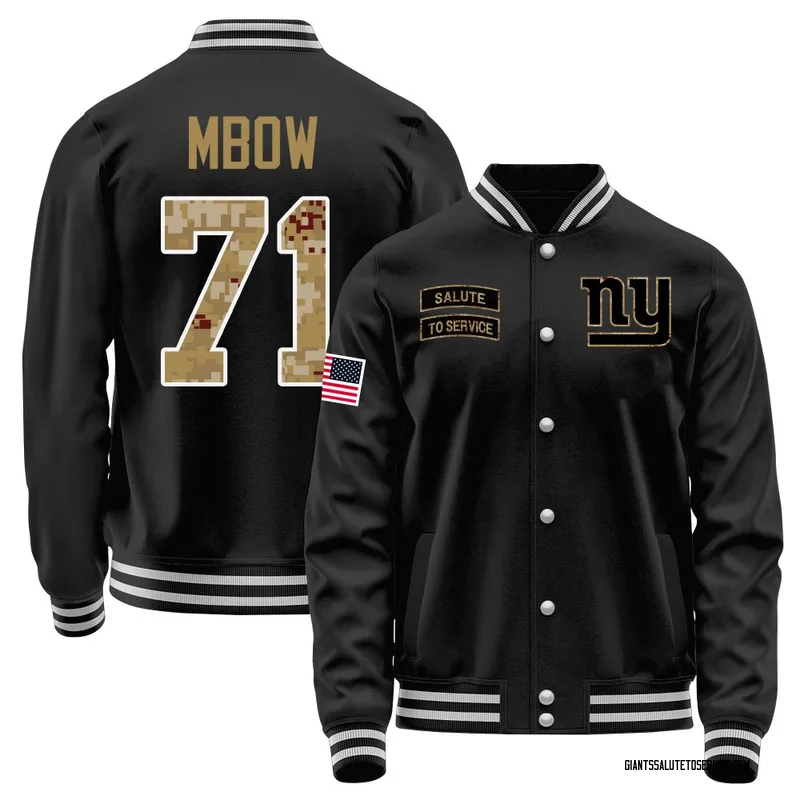 Men's Marcus Mbow New York Giants Black Salute to Service Sideline Performance Jacket