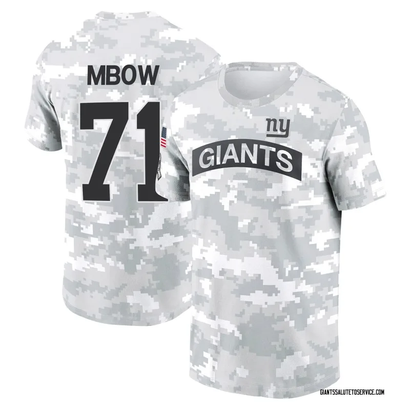 Men's Marcus Mbow New York Giants Camo Arctic 2024 Salute to Service Performance T-Shirt