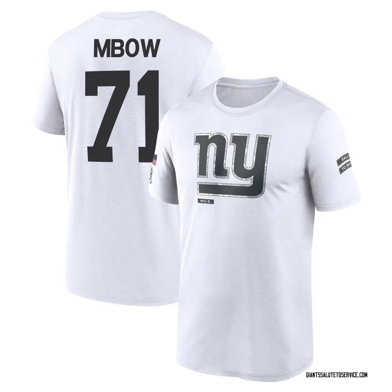 Men's Marcus Mbow New York Giants Legend White 2024 Salute to Service Performance T-Shirt