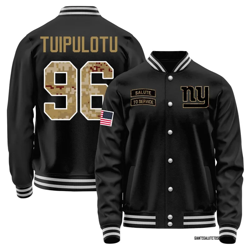 Men's Marlon Tuipulotu New York Giants Black Salute to Service Sideline Performance Jacket