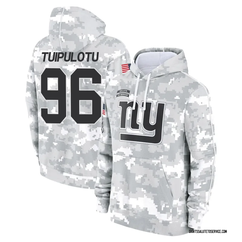 Men's Marlon Tuipulotu New York Giants Camo Arctic 2024 Salute to Service Club Fleece Pullover Hoodie