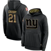 Men's Mason Crosby New York Giants Black 2020 Salute to Service Sideline Performance Pullover Hoodie