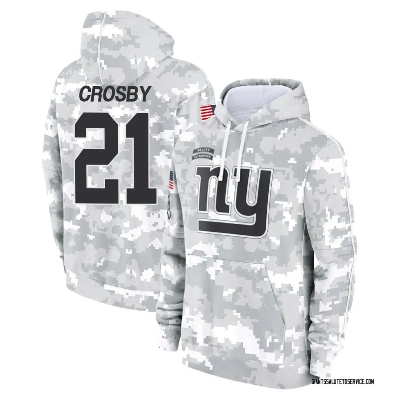 Men's Mason Crosby New York Giants Camo Arctic 2024 Salute to Service Club Fleece Pullover Hoodie