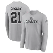 Men's Mason Crosby New York Giants Gray 2024 Salute to Service Long Sleeve T-Shirt