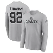 Men's Michael Strahan New York Giants Gray 2024 Salute to Service Long Sleeve T-Shirt