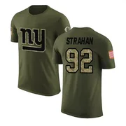 Men's Michael Strahan New York Giants Legend Olive Salute to Service T-Shirt