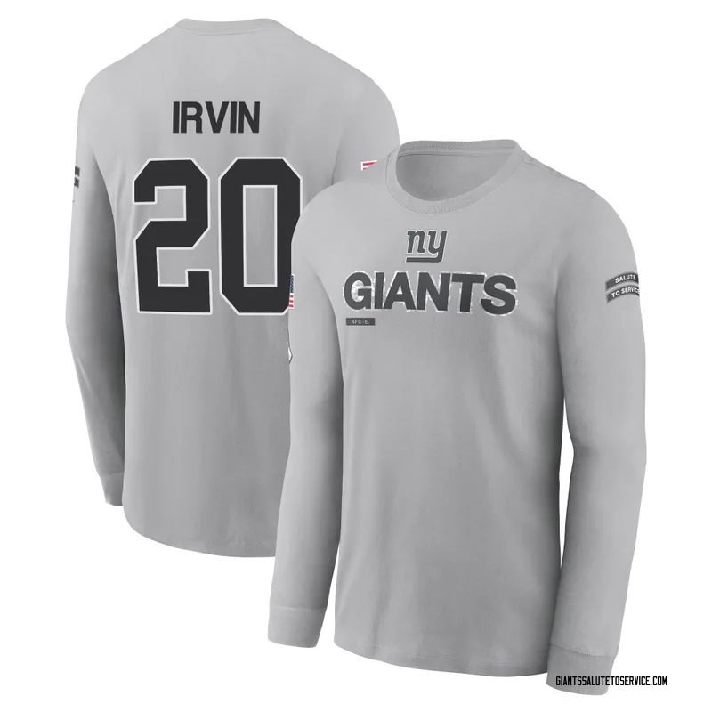 Men's Monte Irvin New York Giants Gray 2024 Salute to Service Long Sleeve T-Shirt