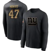 Men's Neville Hewitt New York Giants Black 2020 Salute To Service Sideline Performance Long Sleeve T-Shirt