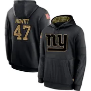 Men's Neville Hewitt New York Giants Black 2020 Salute to Service Sideline Performance Pullover Hoodie