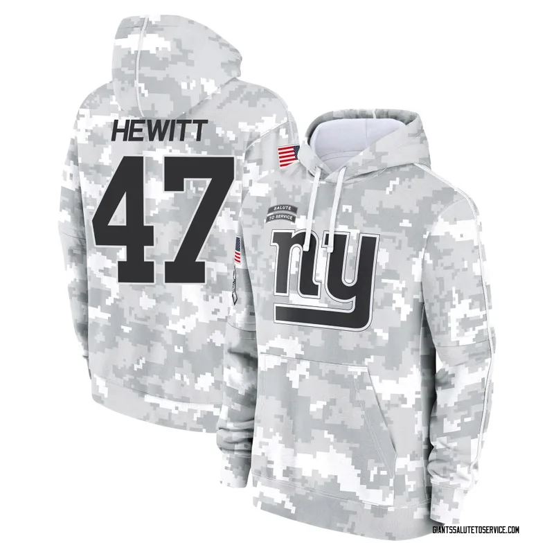 Men's Neville Hewitt New York Giants Camo Arctic 2024 Salute to Service Club Fleece Pullover Hoodie